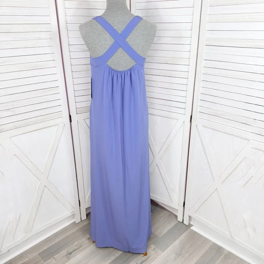 Athleta Arrival Cross Back Strap Maxi Dress‎ Lilac Purple Small Tall Athleisure - Image 5