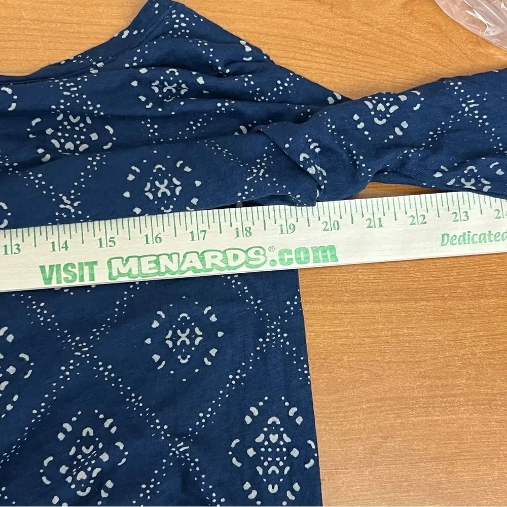 Lucky brand, women, size‎ medium, long sleeve, diamond print, front tie, shirt - Image 5