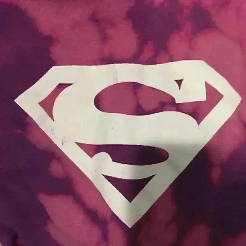 ⭐️ Handmade bleached died Superman tee shirt Pink - Image 2
