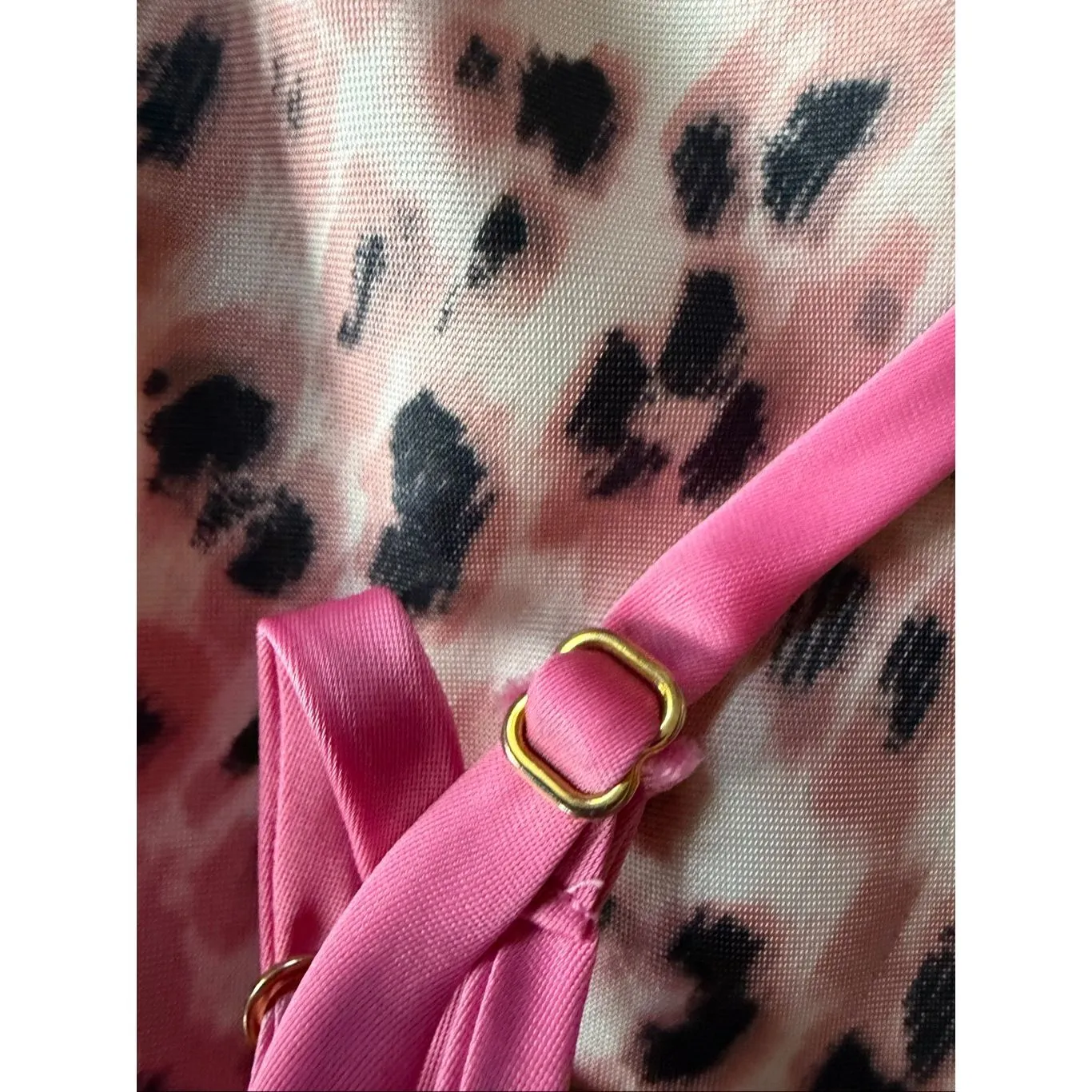 Victoria’s Secret Leopard Print Cami Top Size S Pink Ruffle Trim - Image 4