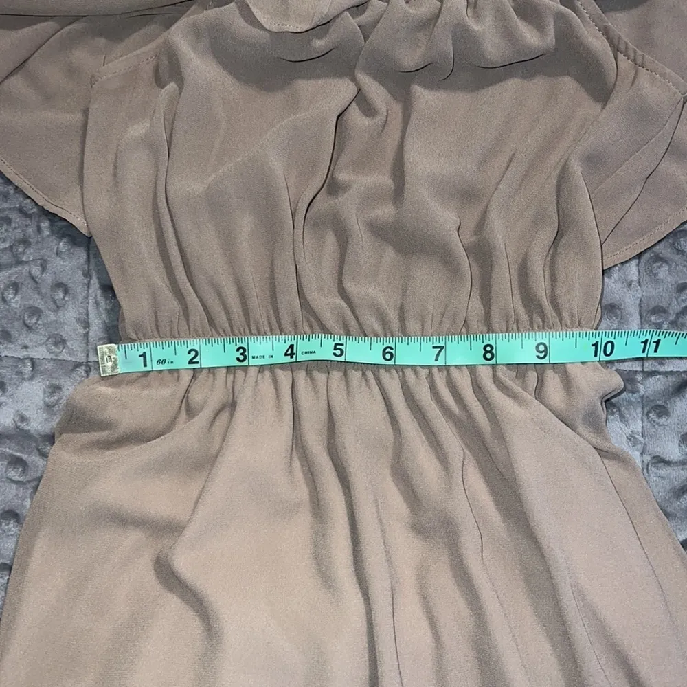 Show Me Your MuMu XXS hacienda maxi dress ruffle top dune color chiffon wedding - Image 8