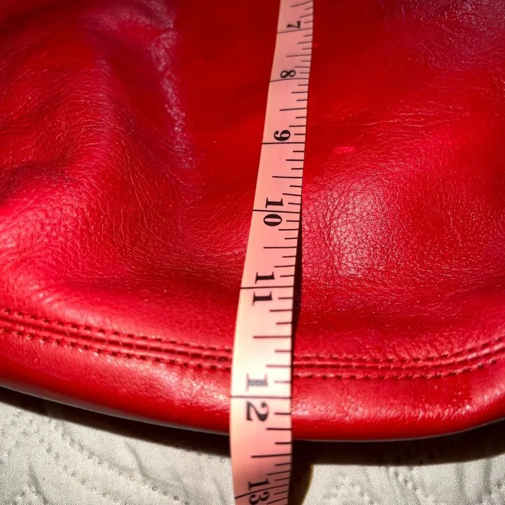 Coach candy apple red hobo bag! Euc! - Image 15