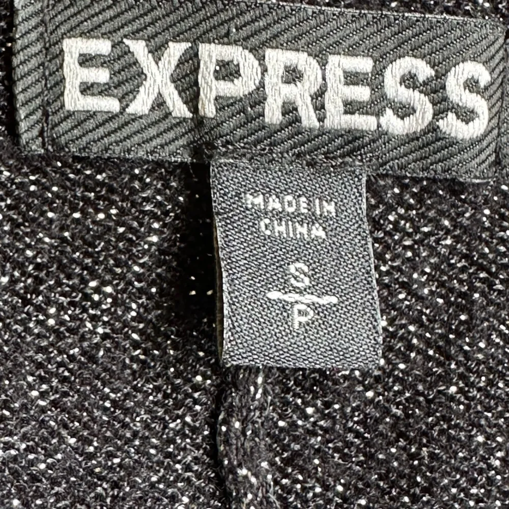 Express Black & metallic Silver Cowl Neck Lose Fit. Tight Mini Skirt Dress Sz SP - Image 9