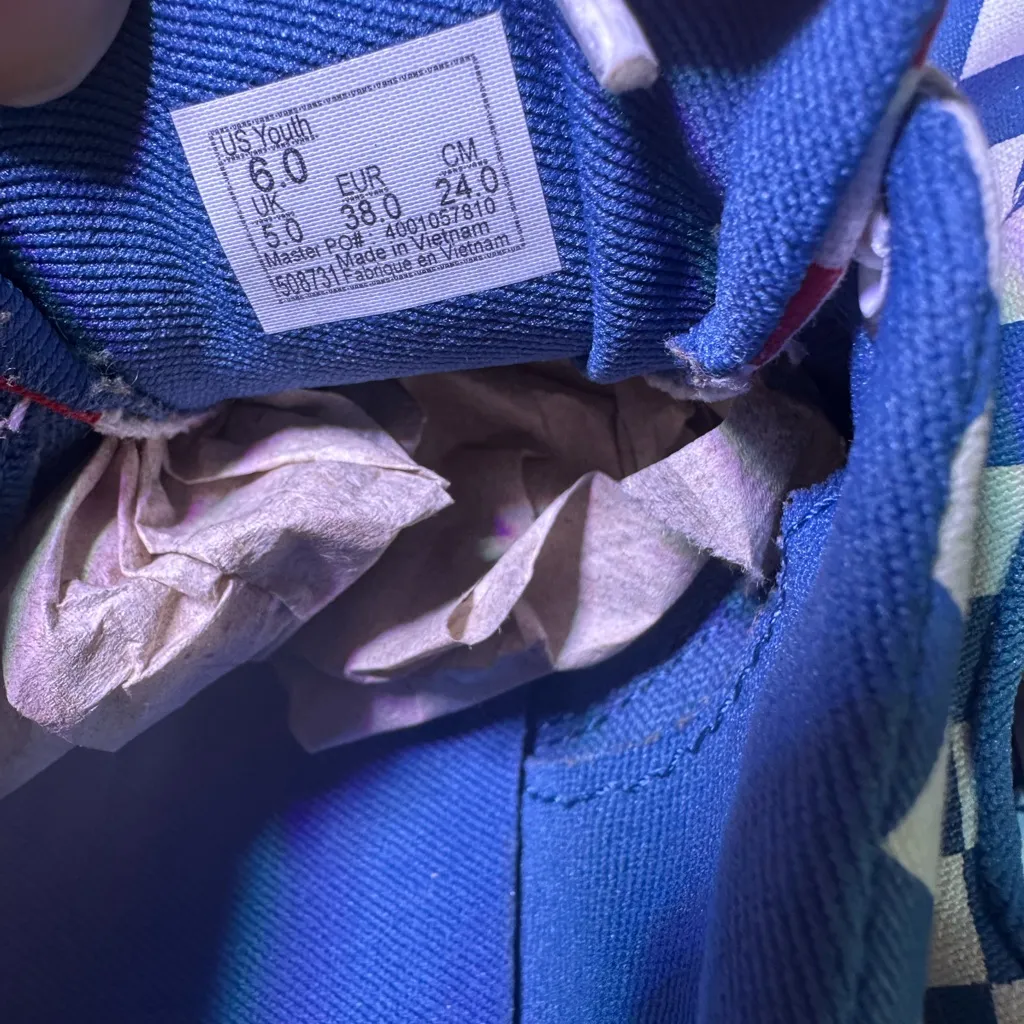 Vans Blue and Yellow Checkered Sneakers - Image 12