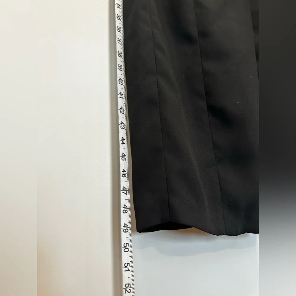 Sharagano of France XS Black Sheath Gown. Embroidered Bust. Low Slit. - Image 12