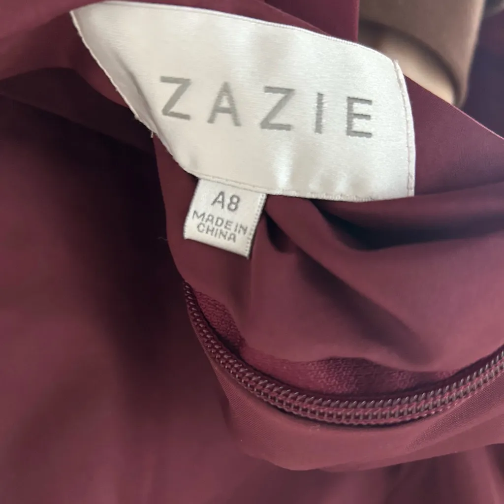 Azazie Everett Dress Cabernet  size A8 - Image 5