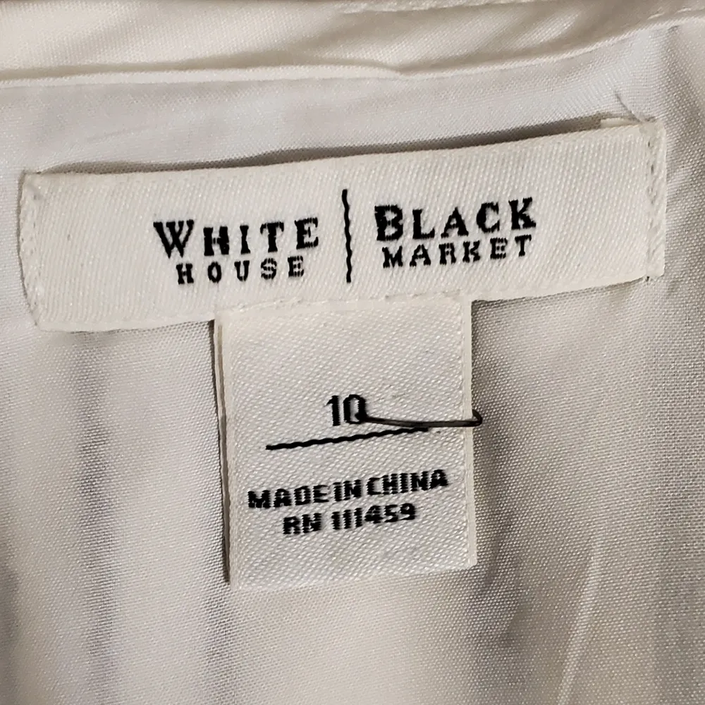 🔥SALE🔥White House Black Market White Striped Skirt 10 - Image 2