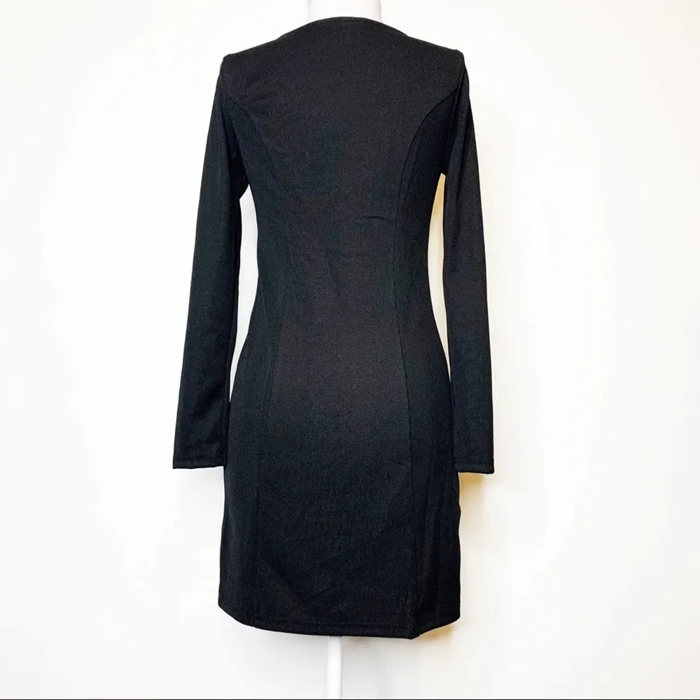 JOA Revolve bustier hook eye front dress black - Image 8