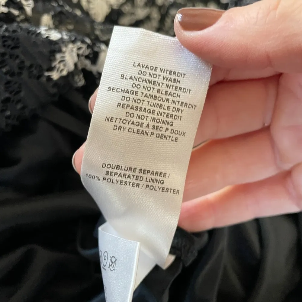 See By Chloé Floral Print Lace Dress Black White Spring Designer Frock Wedding - Image 8