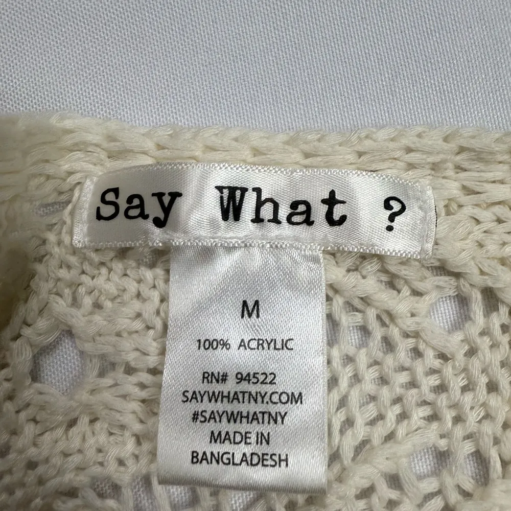 Say What? Cream Asymmetrical Tank Top - Image 3