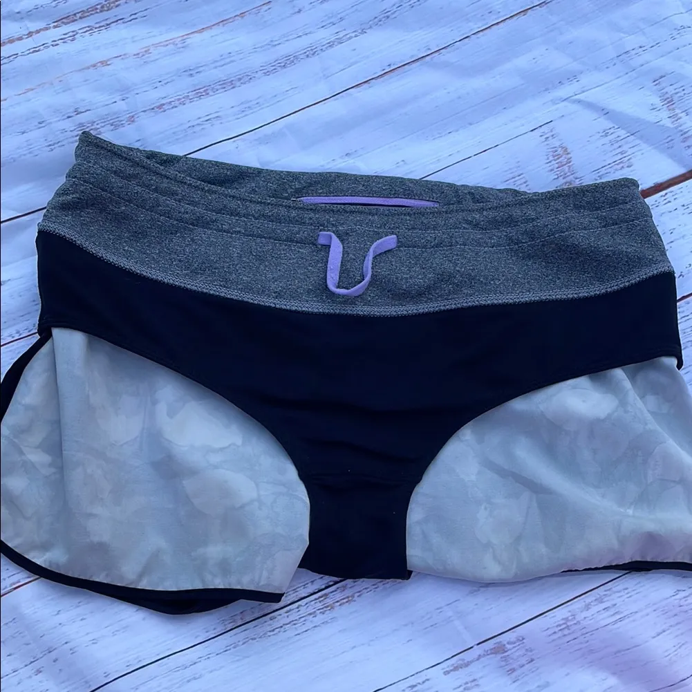 MPG Charcoal and Black Athletic Shorts Gray Size M - Image 4