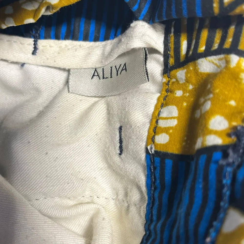 Atelier Beaurepaire A.B.P.C.S.M. blue and yellow abstract cotton overalls XS - Image 12