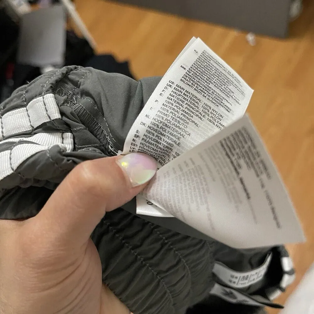 ADIDAS gray tapered windbreaker jogger pants size US medium - Image 6