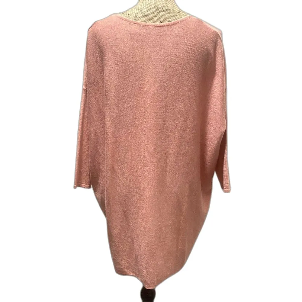 Kerisma Raven Sweater Slouchy Oversize Lightweight Knit Wool Blend Pink Size M/L - Image 3