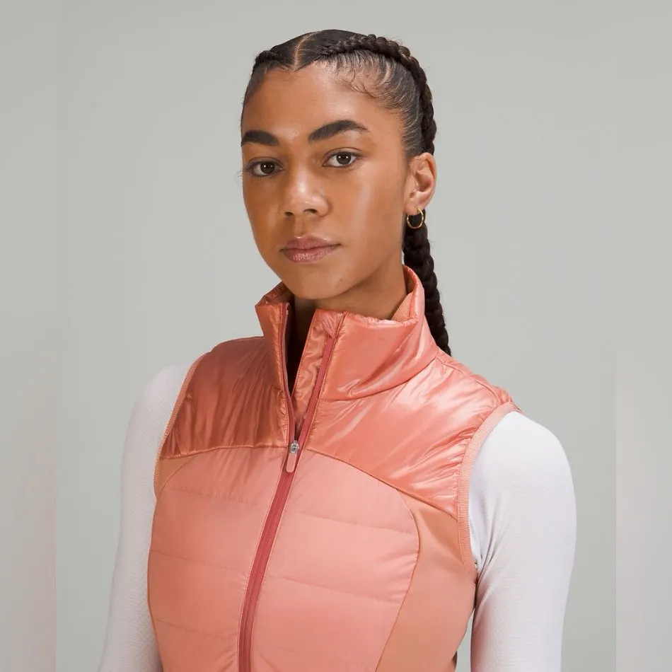 Lululemon Down For It All Vest Shine Pink Savannah Peach 8 Goose Down Puffer Run - Image 12