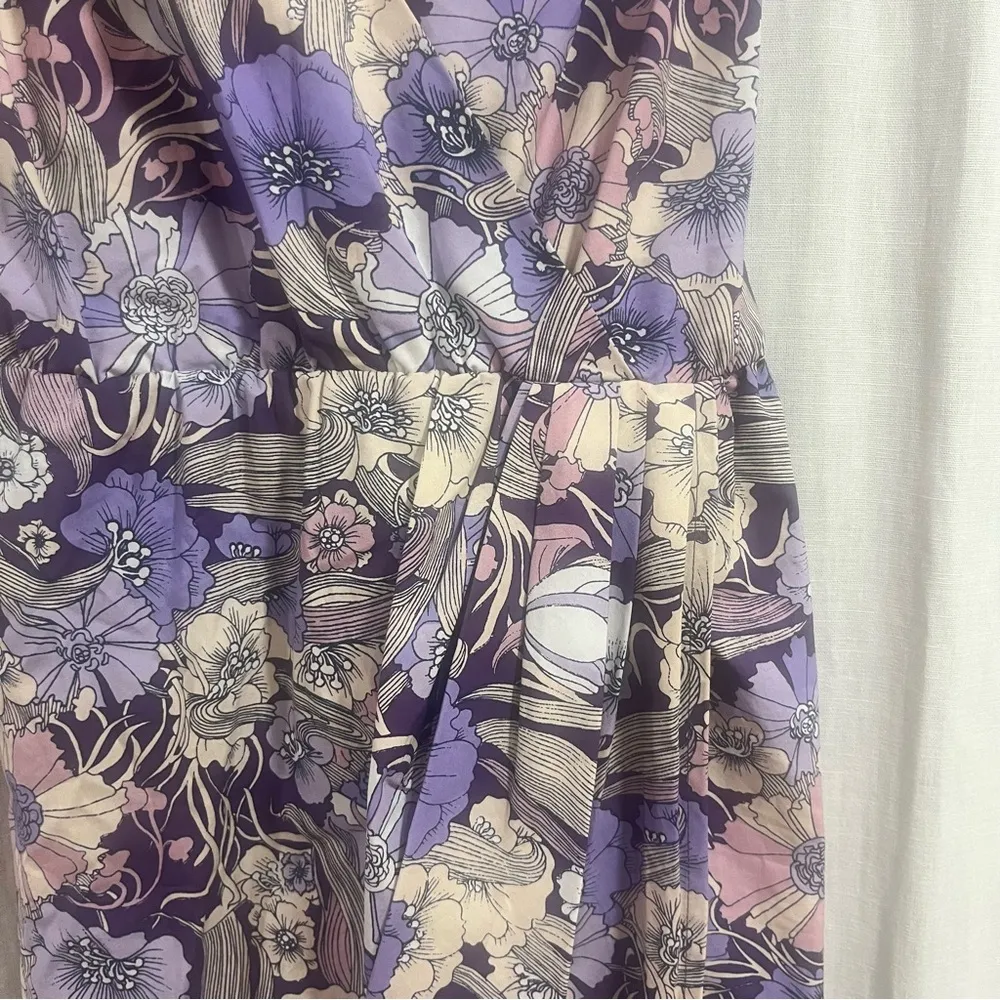 Rebecca Taylor Poppy Field Wrap Dress - Purple - Image 4