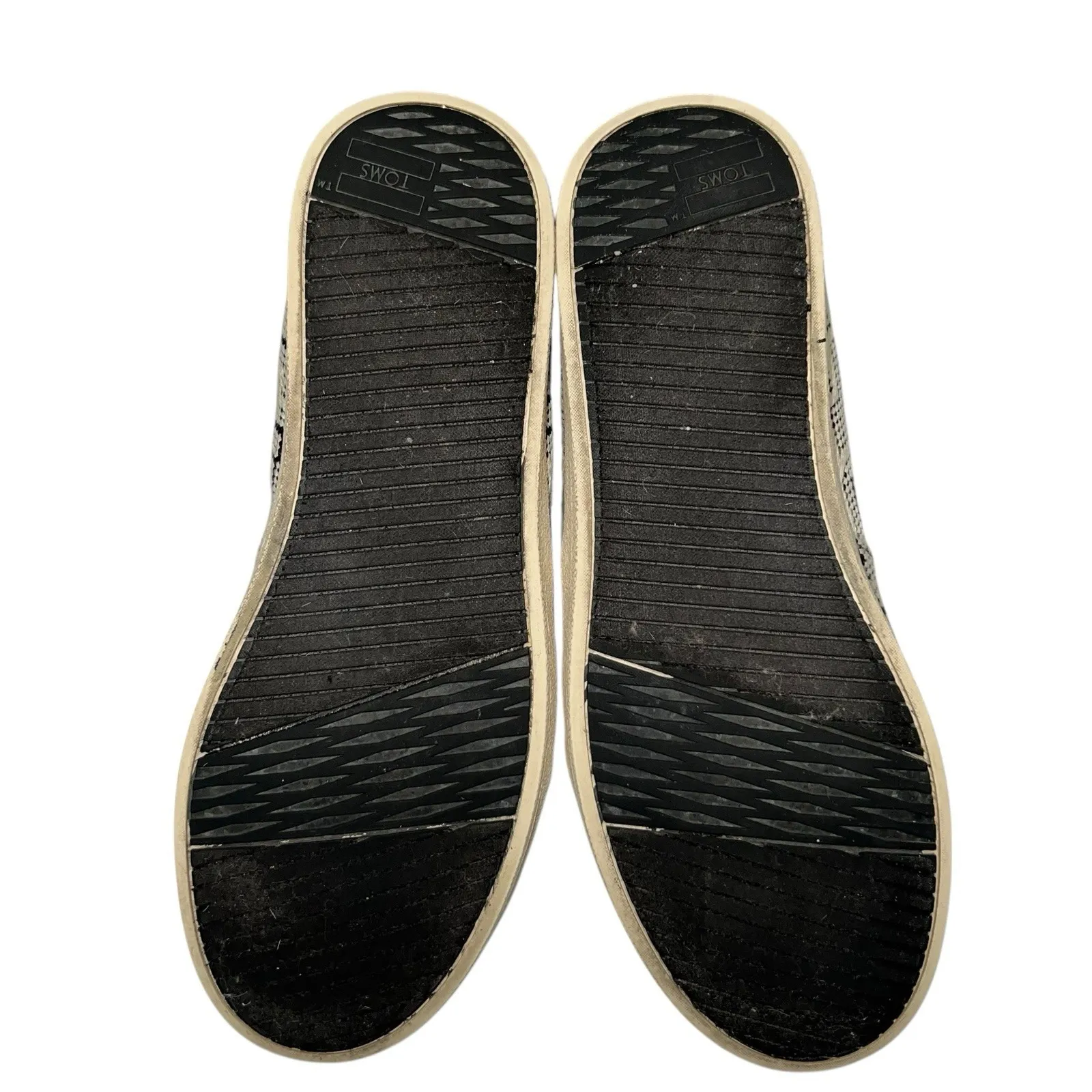 TOMS‎ Black Diamond Jacquard Rubber Sole Womens Classic Slip-On Casual Shoes 8 - Image 7
