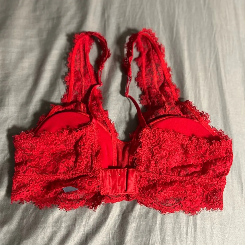 Aerie  Red Lace Bralette Size M - Image 2