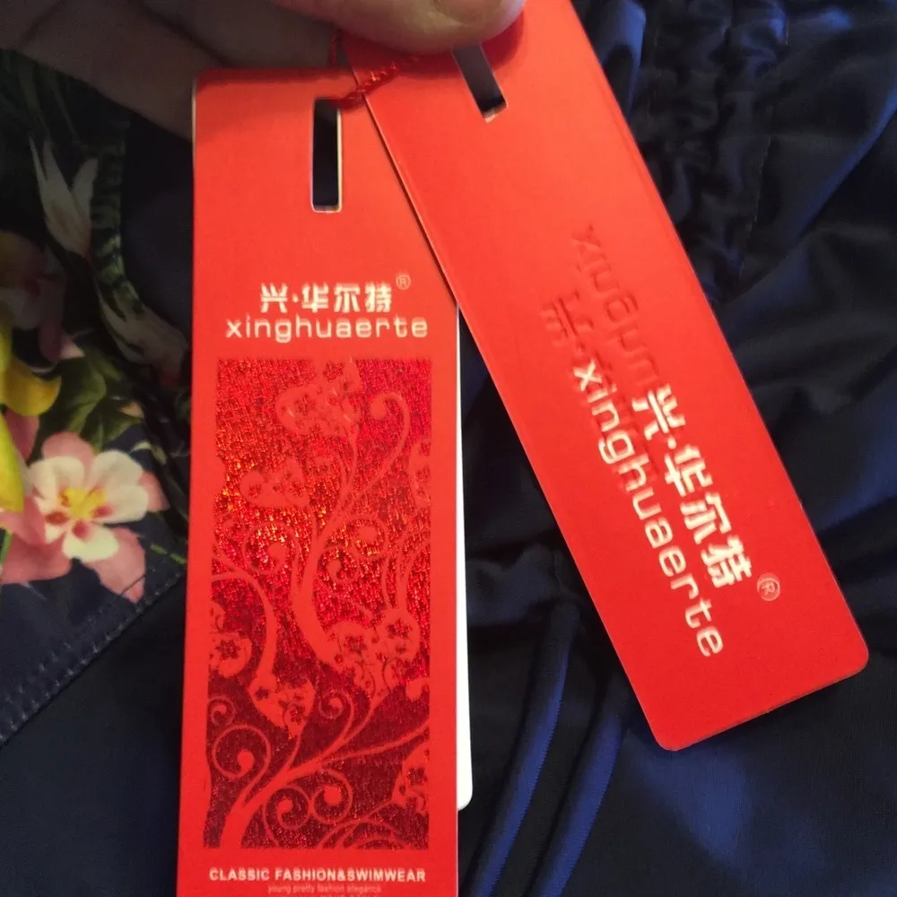 Xinghuaerte navy‎ floral skirted swimsuit XXXL Blue Size undefined - Image 8