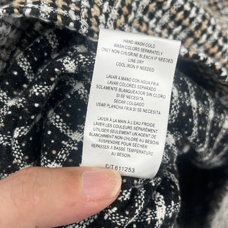 Gabby Skye Tweed Dress Sz 4 Ivy Preppy Academia 60s Mod Style Pearl Fringe Trim - Image 12