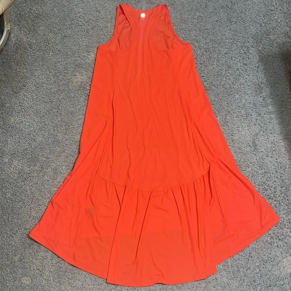 Sweaty Betty Explorer Ace Midi Swing Sleeveless Athleisure Dress Orange‎ S 4/6 - Image 6