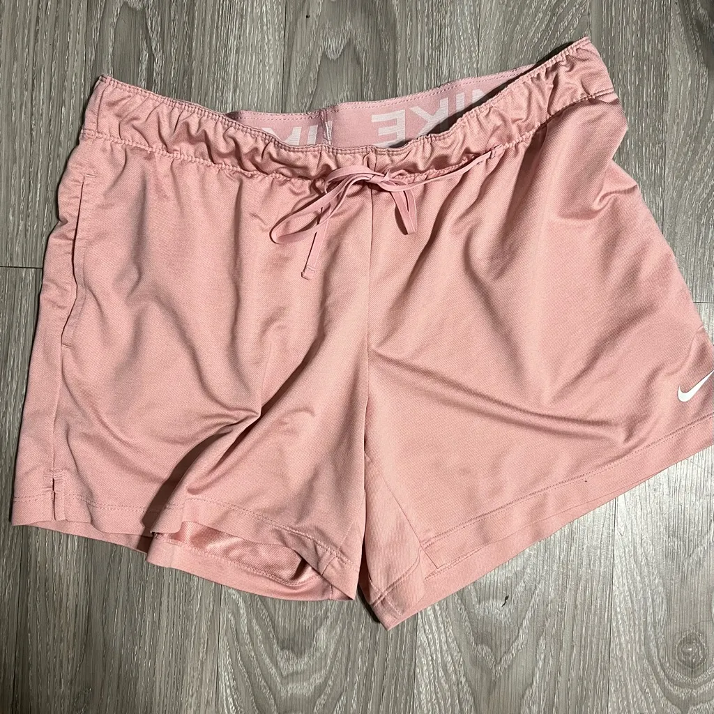 Nike Women’s Dri-FIT Athletic Shorts Light Pink Size L - Image 2