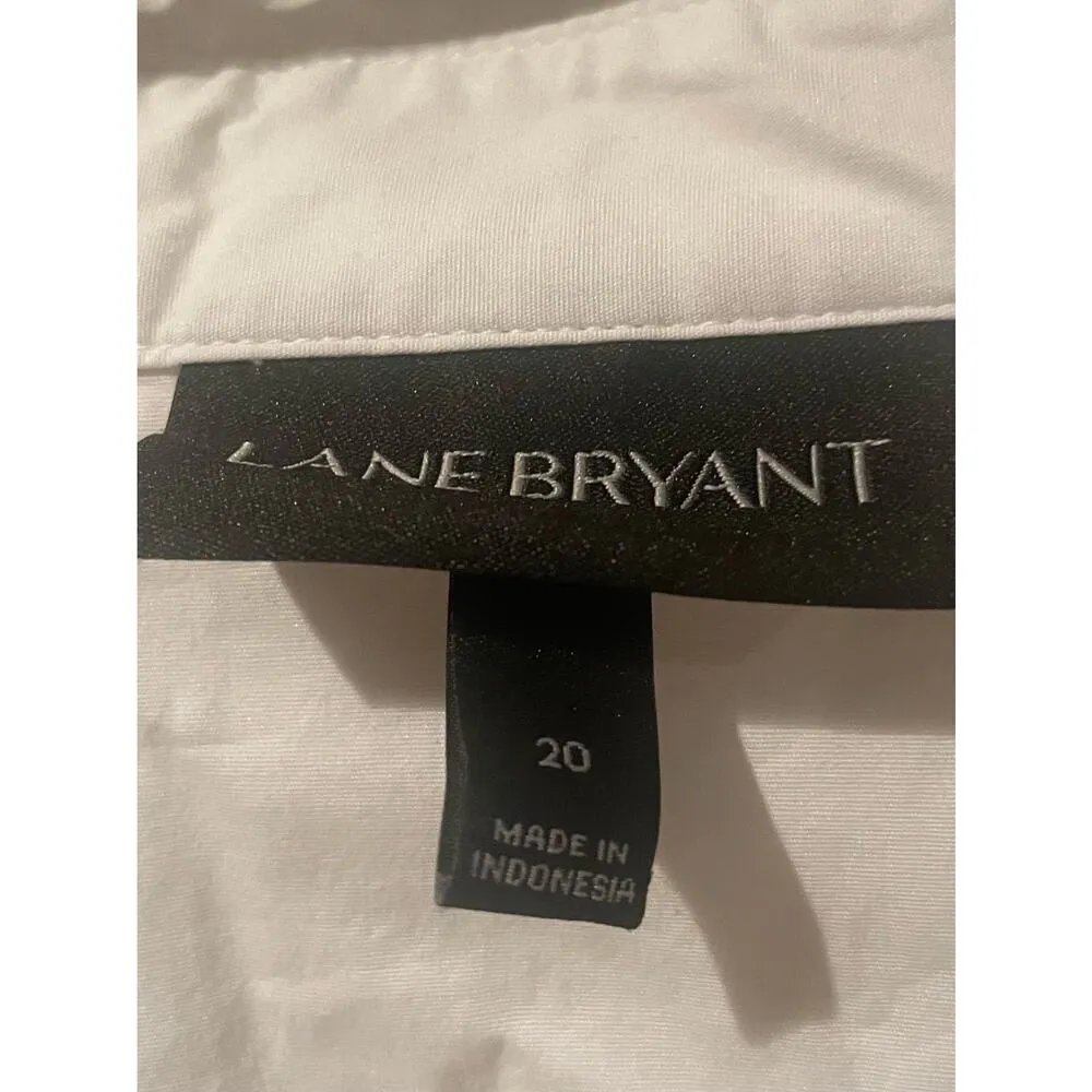 Lane Bryant, Classic White Blouse, Long Sleeved, Button front, B88, $37 - Image 2