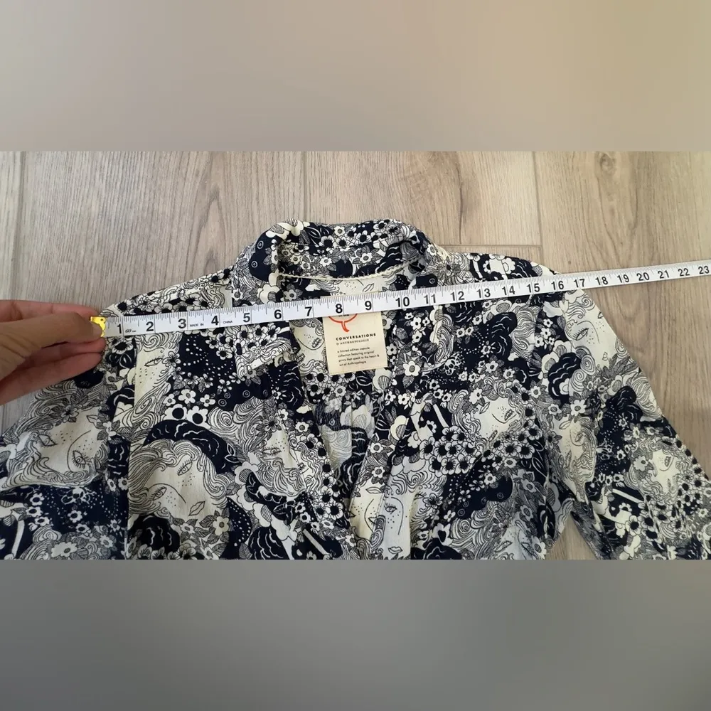 ANTHROPOLOGIE Black and White Patterned Dress 🖤🤍 - Image 6