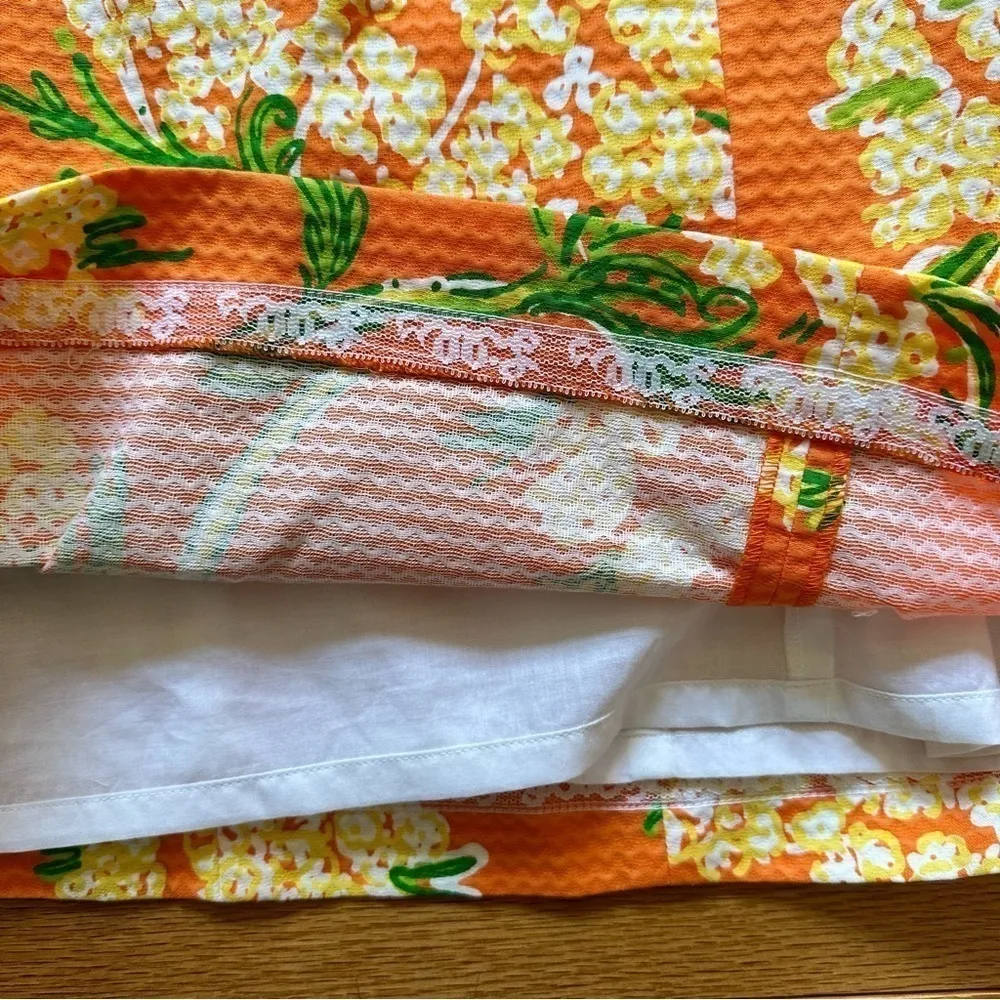 Lilly Pulitzer Brown Dress Printed Jacquard Lace by the Docks - Image 7