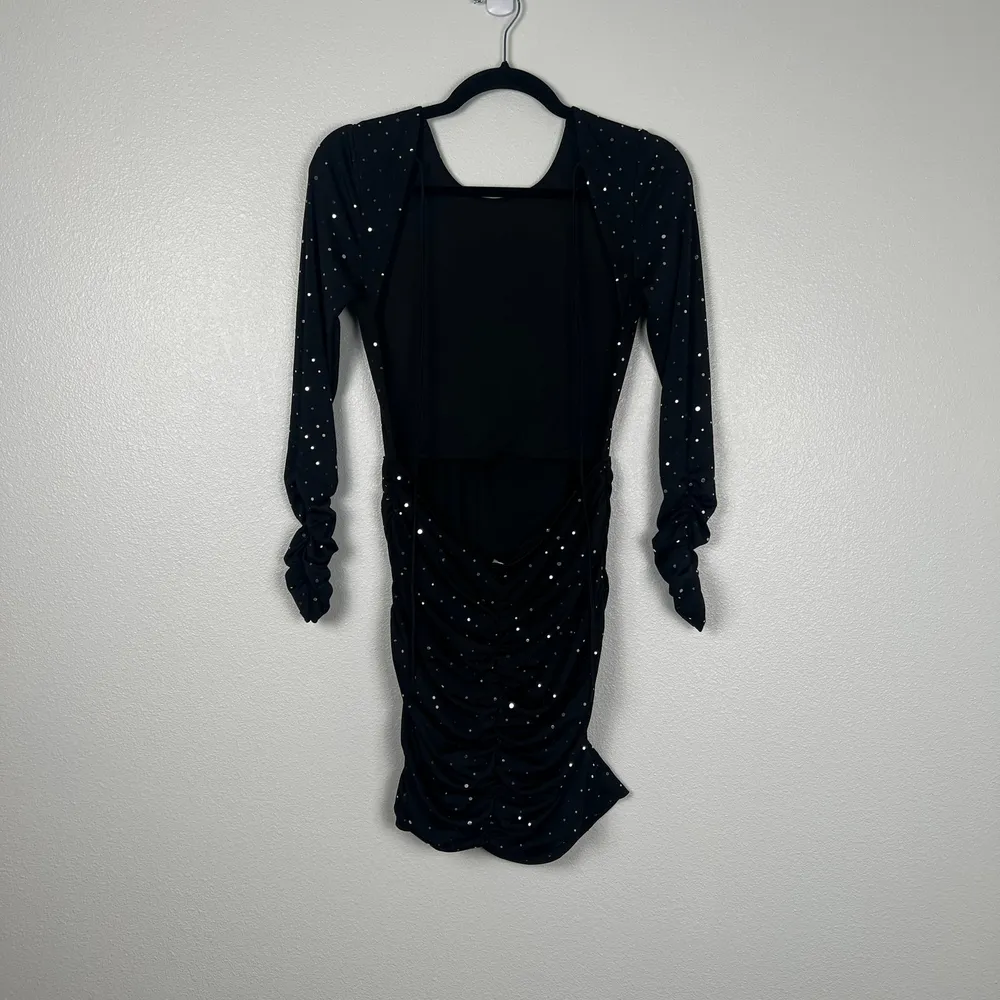 Lucy In The Sky‎ Women's twinkling Open Back Dress Sz L - Image 6