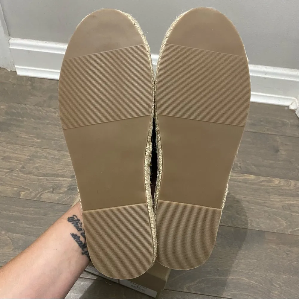 LuLaRoe NEW  Black Leather Fringe Tassel Espadrilles Mules - Image 8