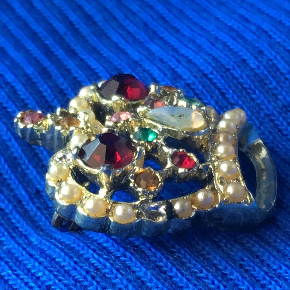 Ladies Bejeweled Crown Brooch - Image 5