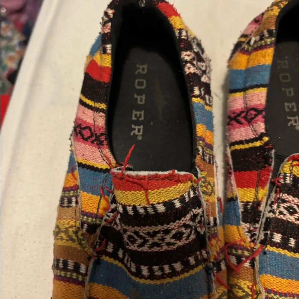 Roper Multicolor Patterned Loafers Red Size 8.5 - Image 2