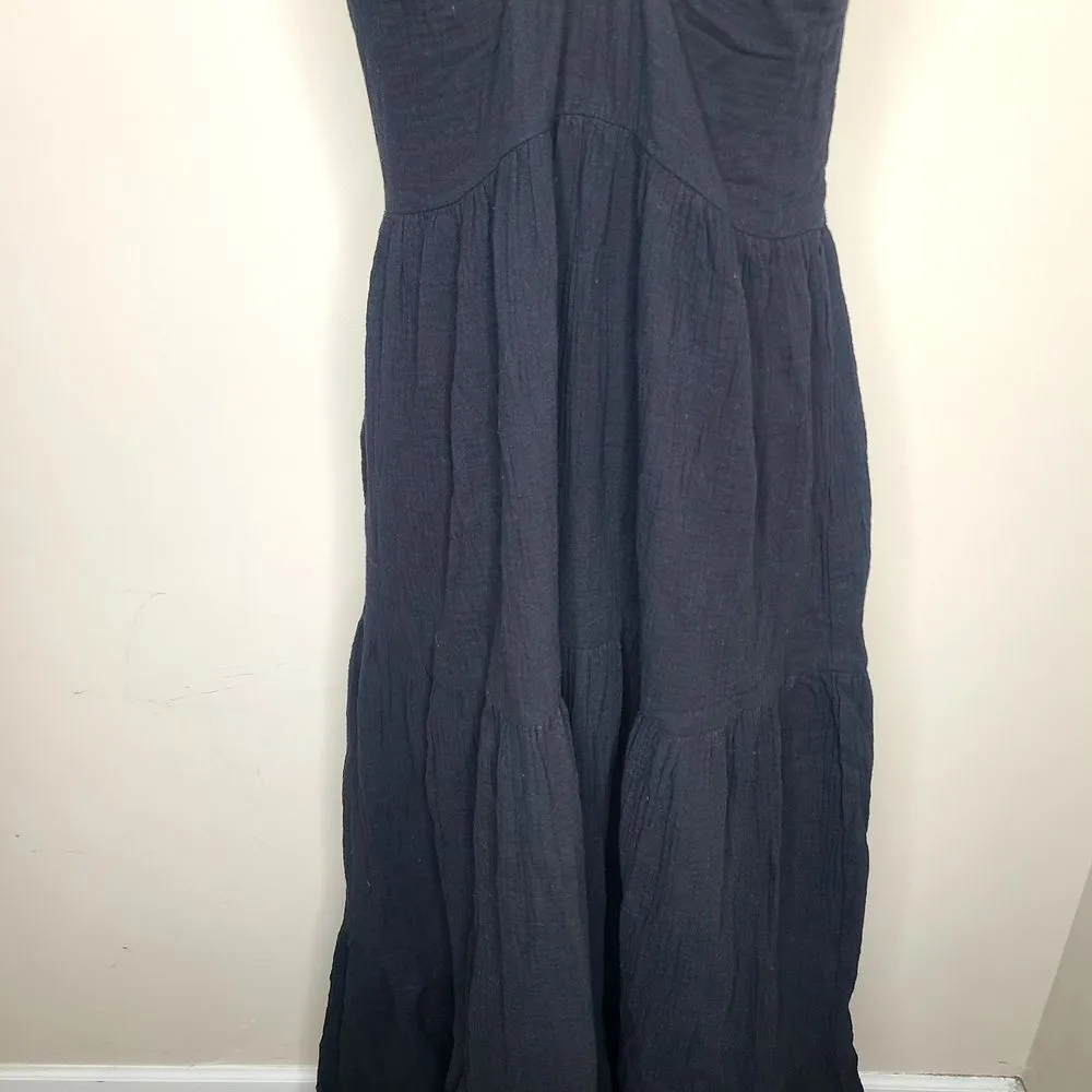 Charlie Holiday Anthropologie Dress Womens Tiered Priscilla Maxi Black Boho SZ 2 - Image 3
