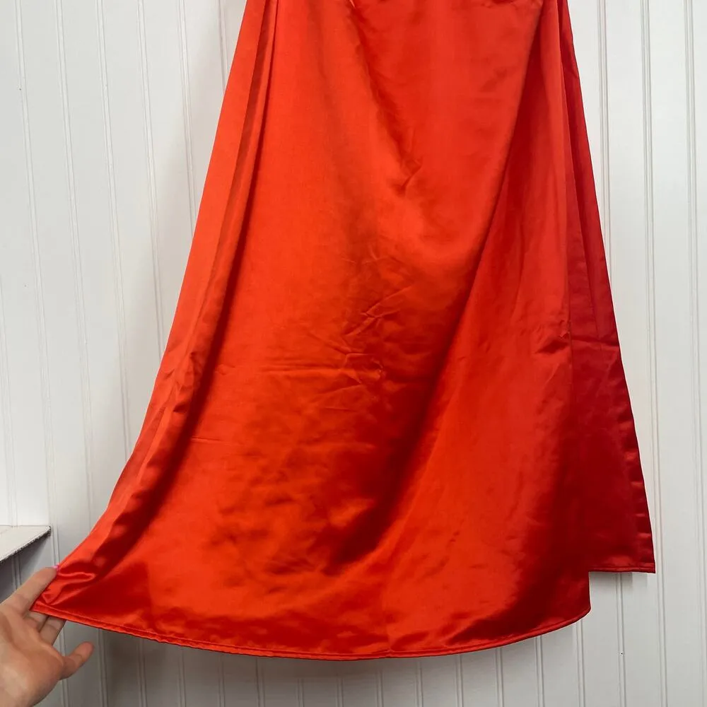 NWT Jason Wu Women’s Ruched Front Strappy Midi Slip Dress Size S - Image 3