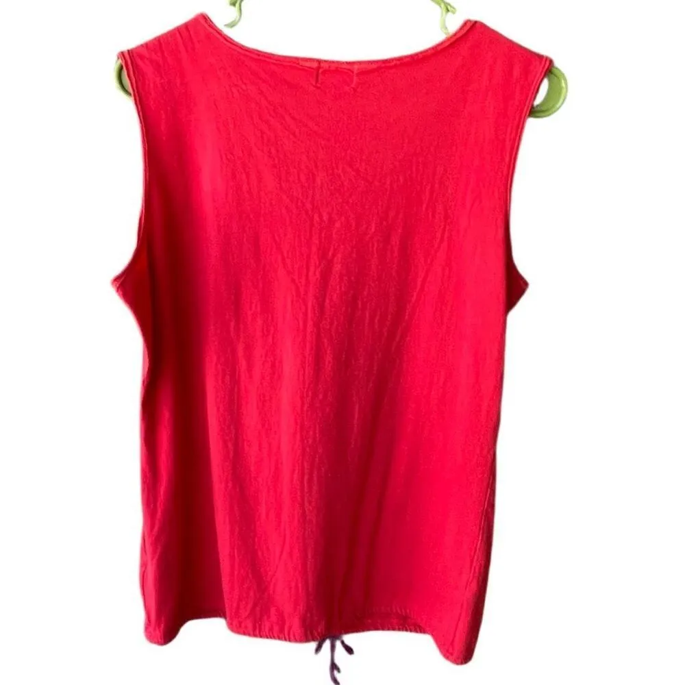 Coline size XXL ethnic boho festival cotton elastane tank top.runs small Red - Image 4