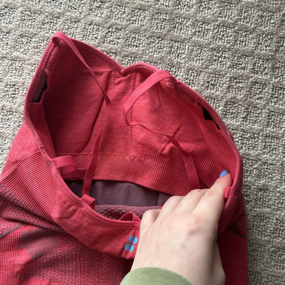 Unbranded Tank Top Cami Camisole Shapewear Workout Womens S Red Pink Shelf Bra - Image 7