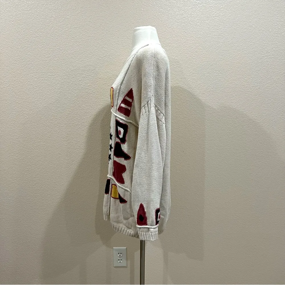 Vintage Nautical Sweater by Cambridge Dry Goods Company Size Large Red - Image 3