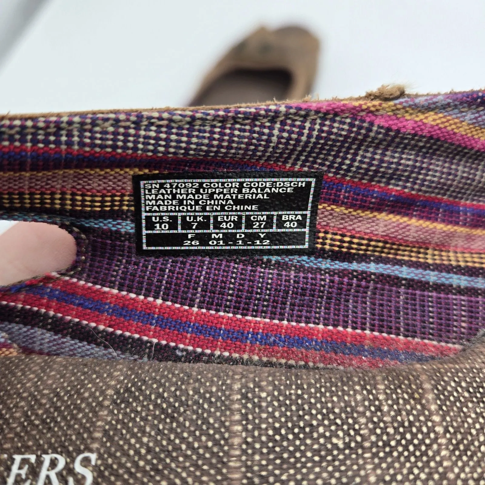 Skechers Original Bikers Peep Toe Flats Women Sz 10 Brown Leather Suede Vintage - Image 8