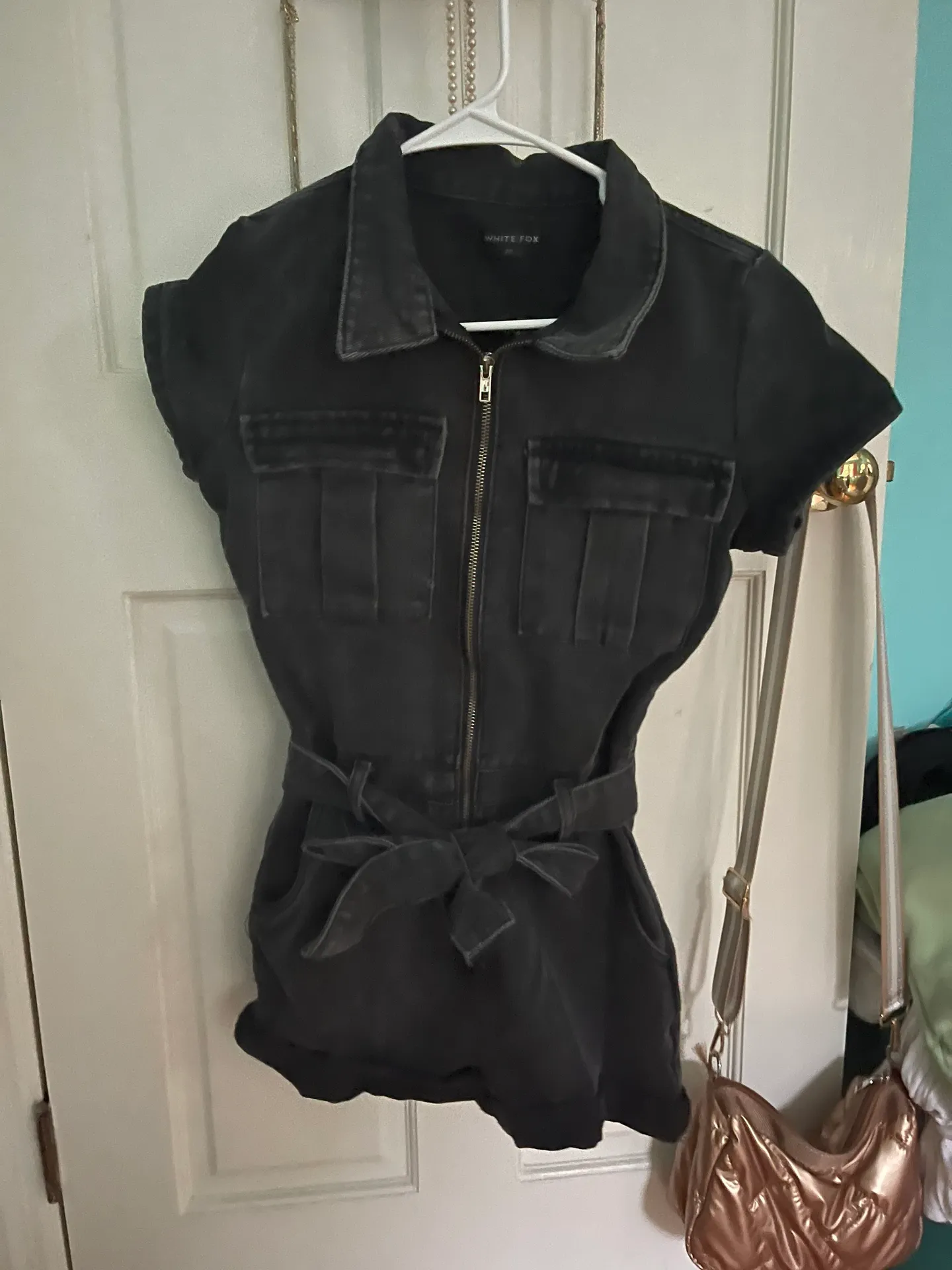 White Fox Boutique Summer of Love Playsuit Acid Black - Image 2