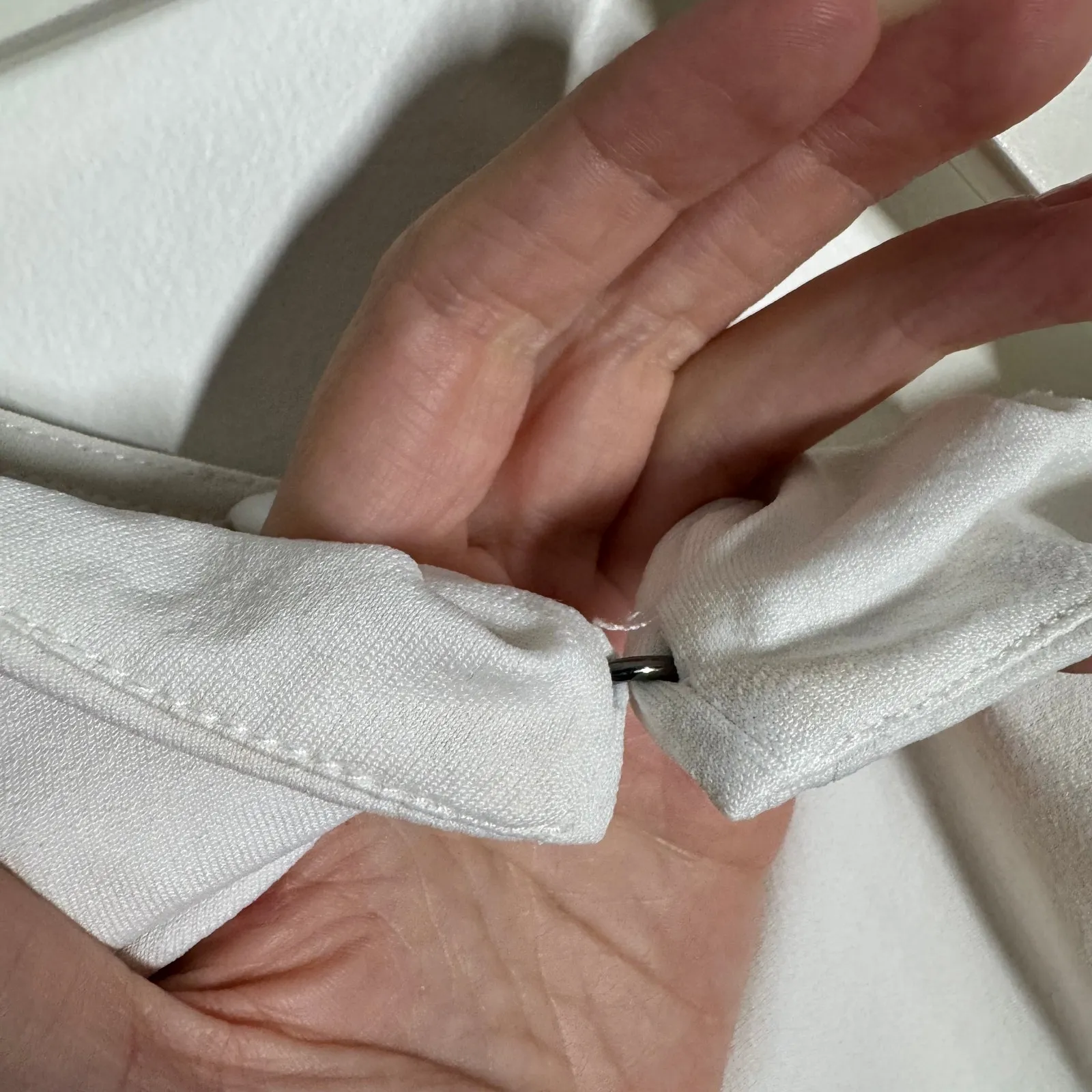 Hugo Boss Top Women's M "Elenka" White 3/4 Sleeve Blouse Quite Luxury Minimal - Image 6