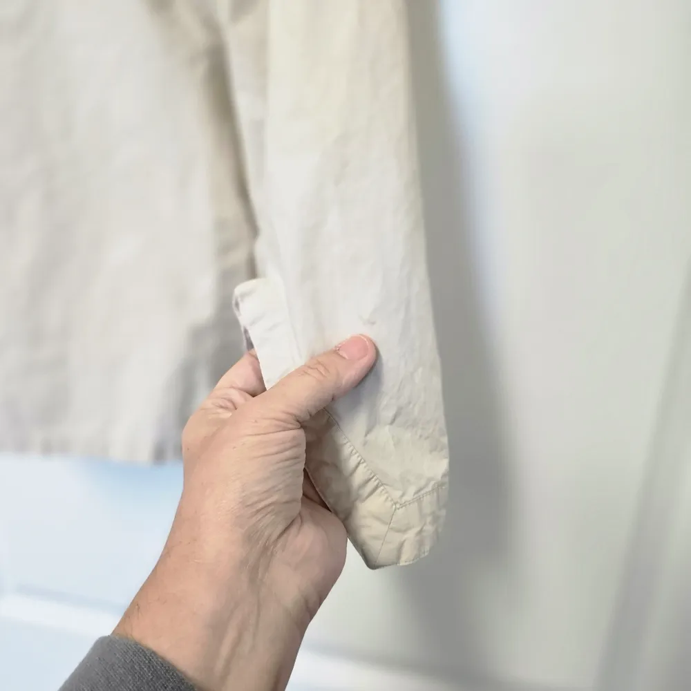 Barefoot Dream Embroidery Pajamas 2 Pcs Pima Cotton Cream Tan Size Large - Image 10