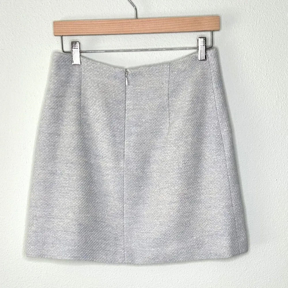 D&G Dolce Gabbana Ittierre Spa Mini Skirt Textured Viscose in Blue US Size 4 - Image 2