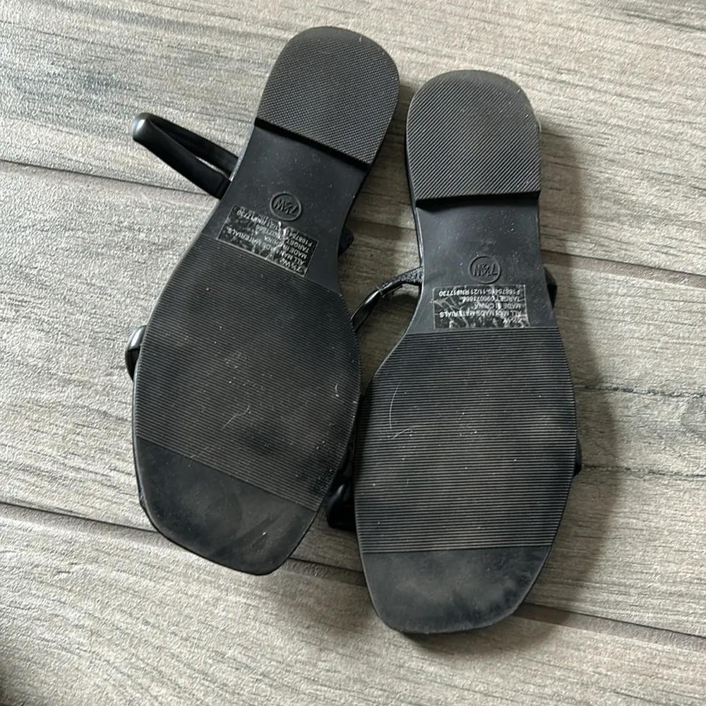 A New Day Black Minimalist Sandals with Sleek Straps - Image 6