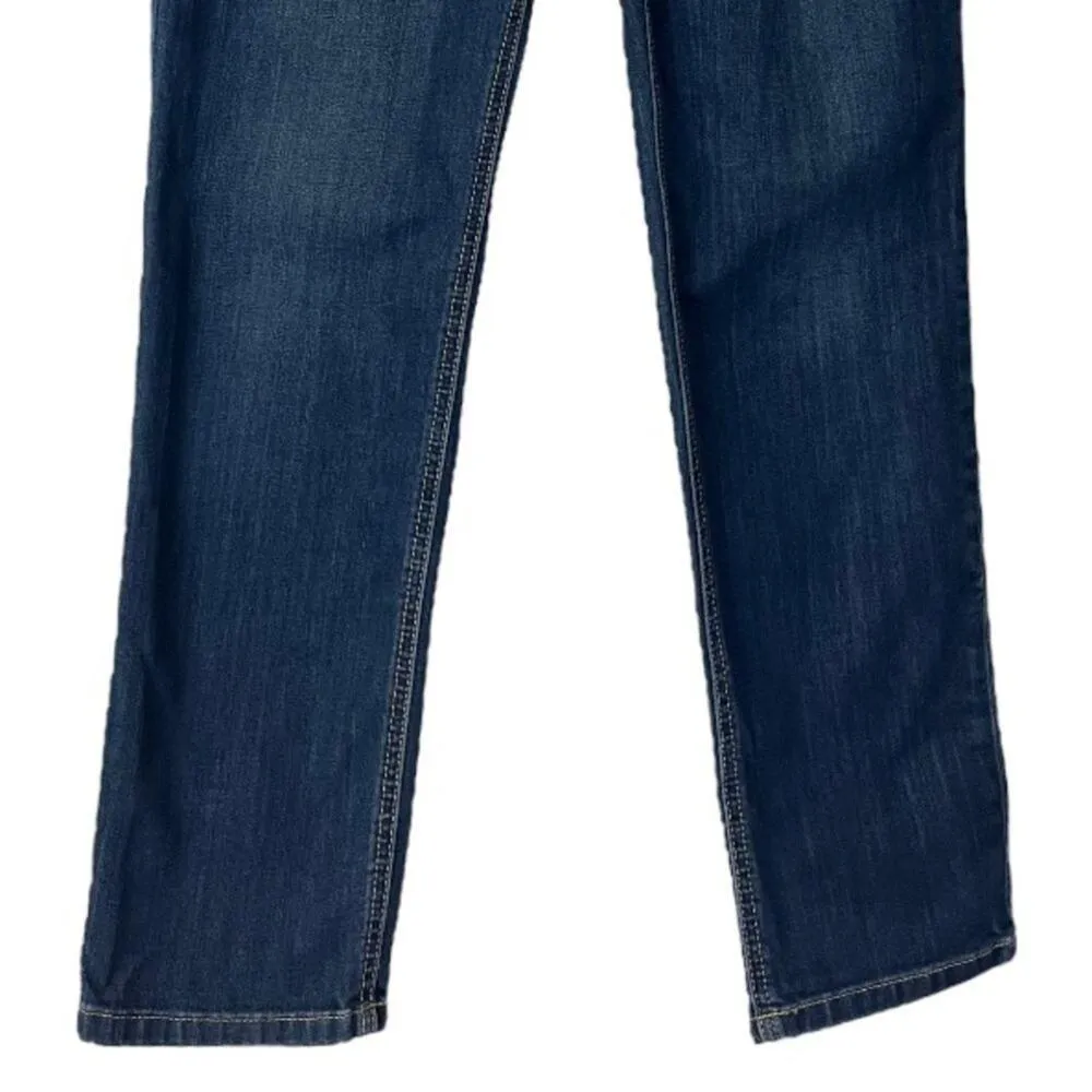 Chico’s Jeans Platinum Dark Wash Slim Boot Cut Mid Rise Size 0 Women's 4 - Image 5