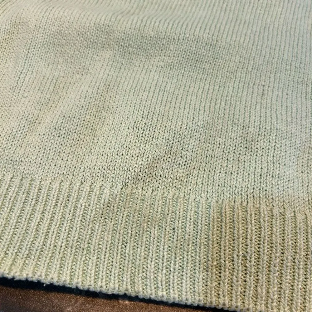 International Sportswear Co. Vintage Womens 38/18W Hong Kong Teal Button Up Swea Blue Size L - Image 6