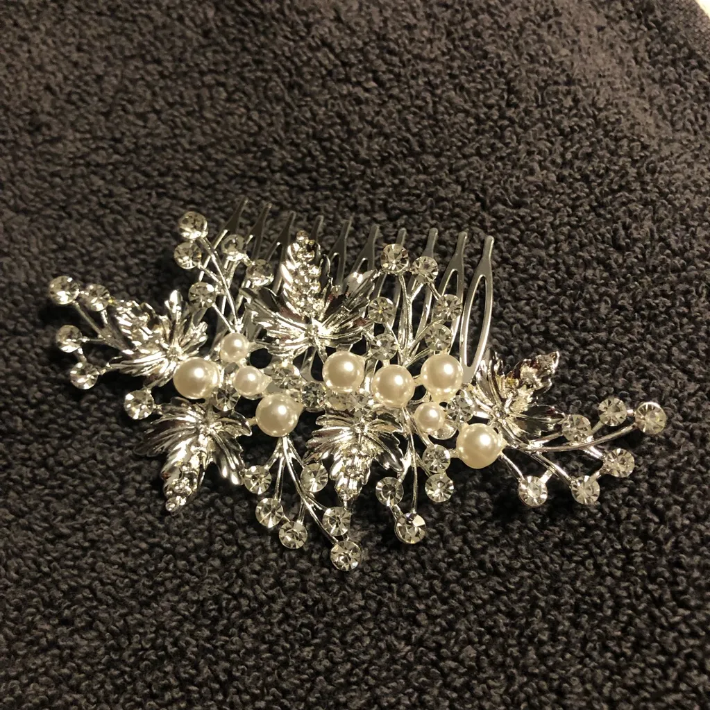 Fancy bridal hair accessory Silver - Image 4