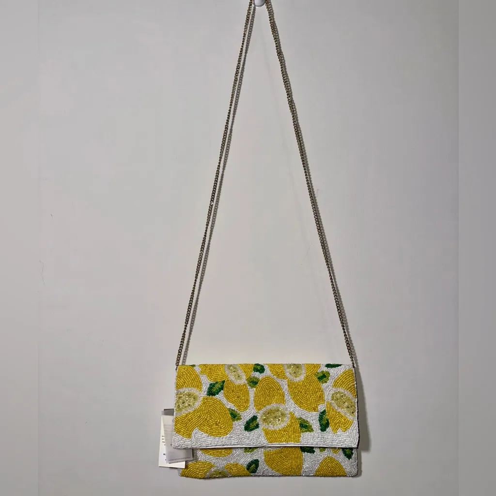 NWT ANIK KRAFT Viral Beaded Lemon Crossbody Purse - Image 4