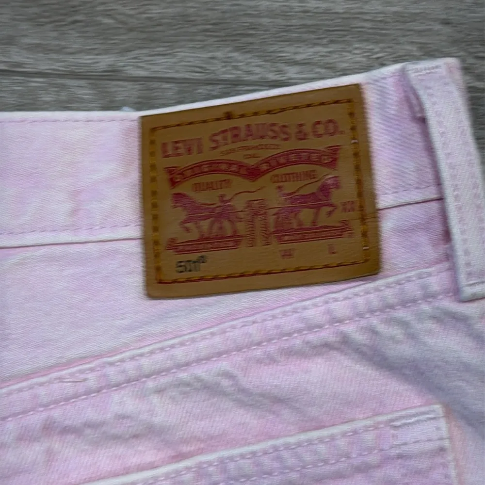Levi Levi’s 501 Buttonfly Denim Jean Shorts PINK - Image 6