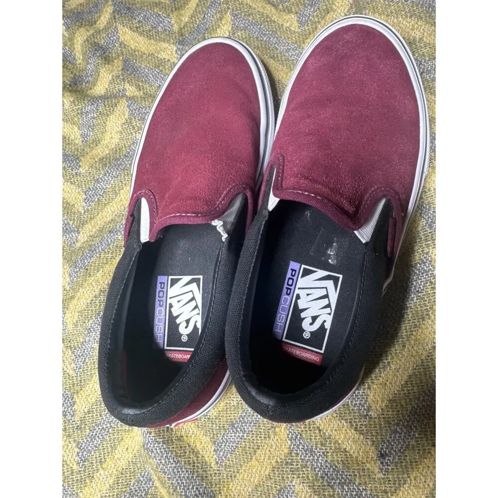 Vans Slip-On PopCush, Maroon & Black, Men’s 6 / Women’s 7.5 - Image 4